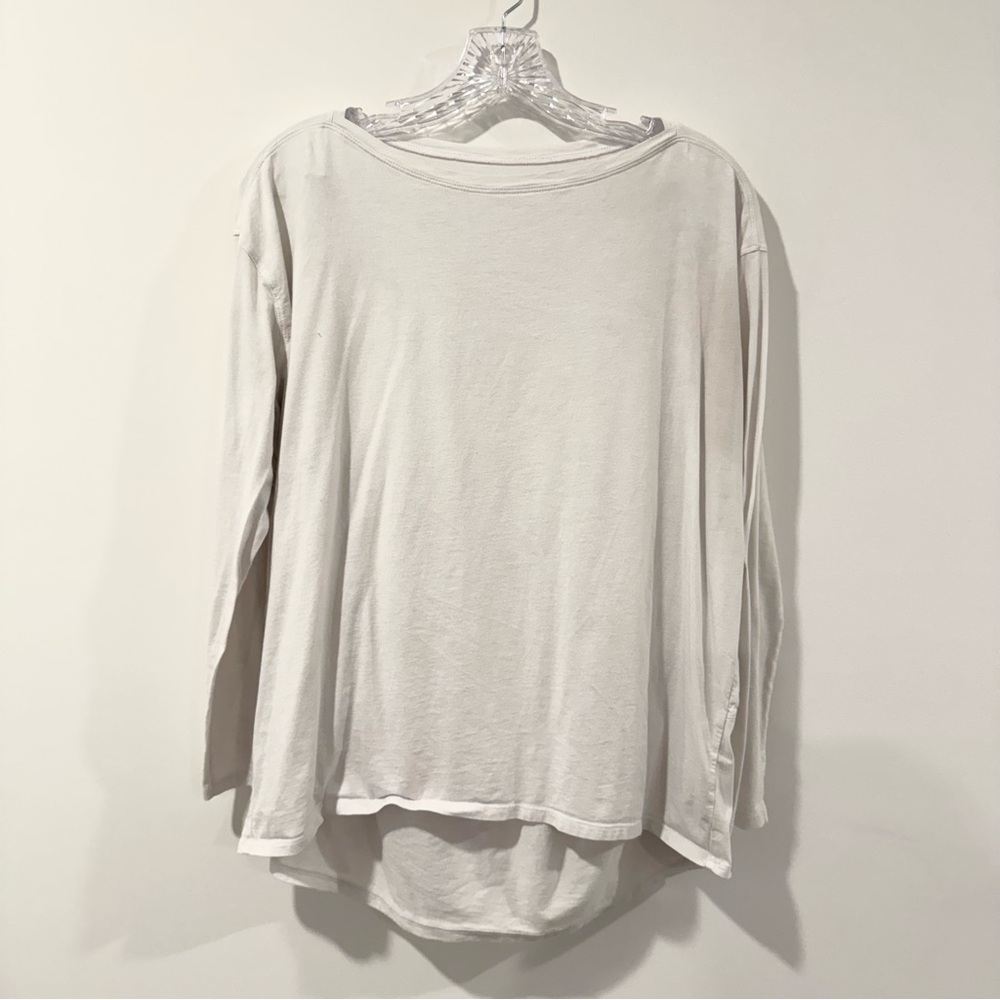 Women's White Long Sleeve Top